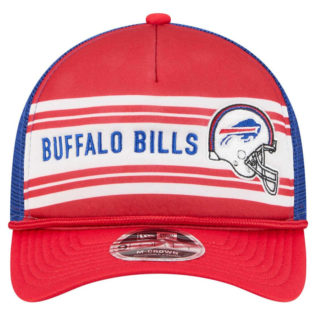 Buffalo Bills New Era Linear A-Frame 9FORTY Adjustable Hat Red - NFL