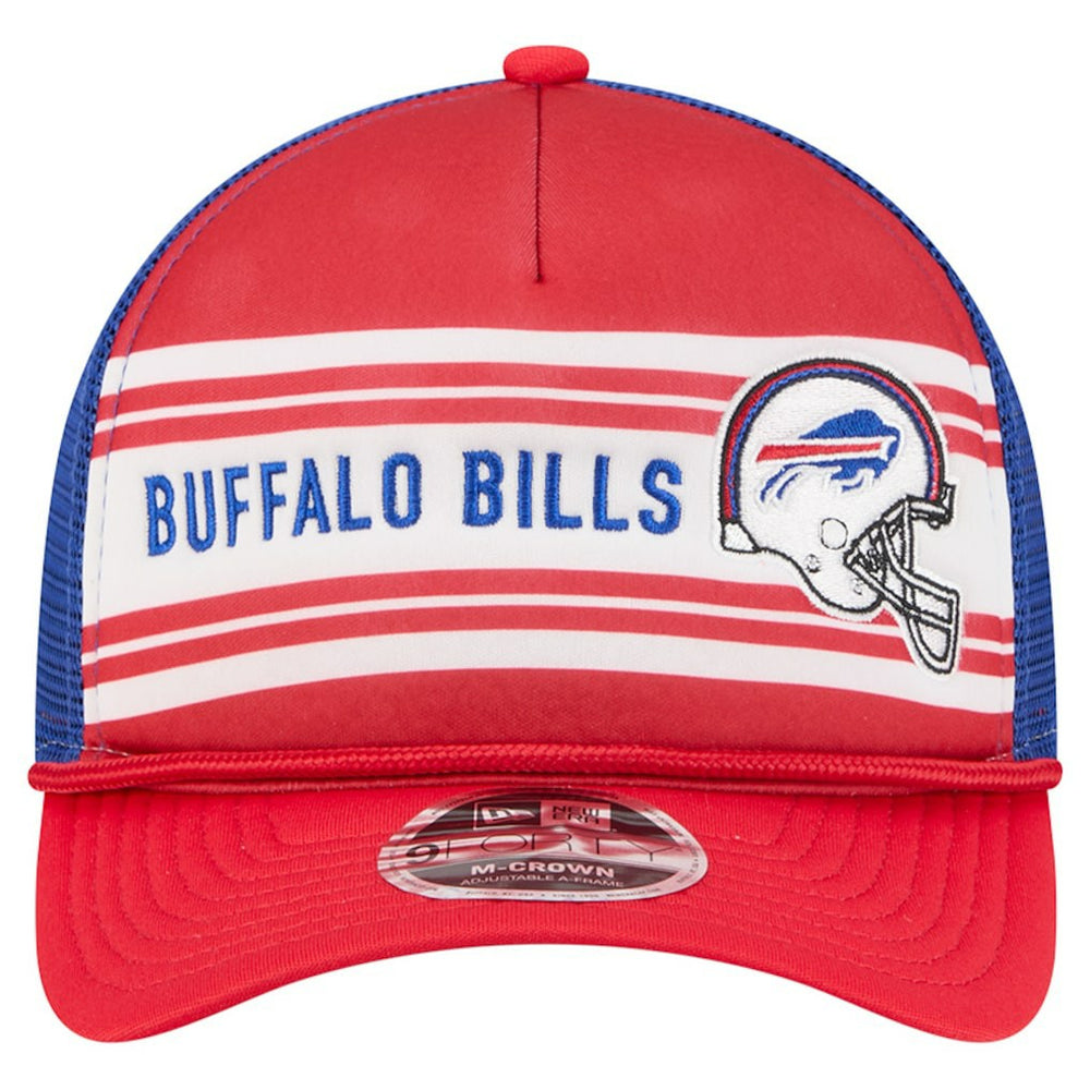 Buffalo Bills New Era Linear A-Frame 9FORTY Adjustable Hat Red - NFL