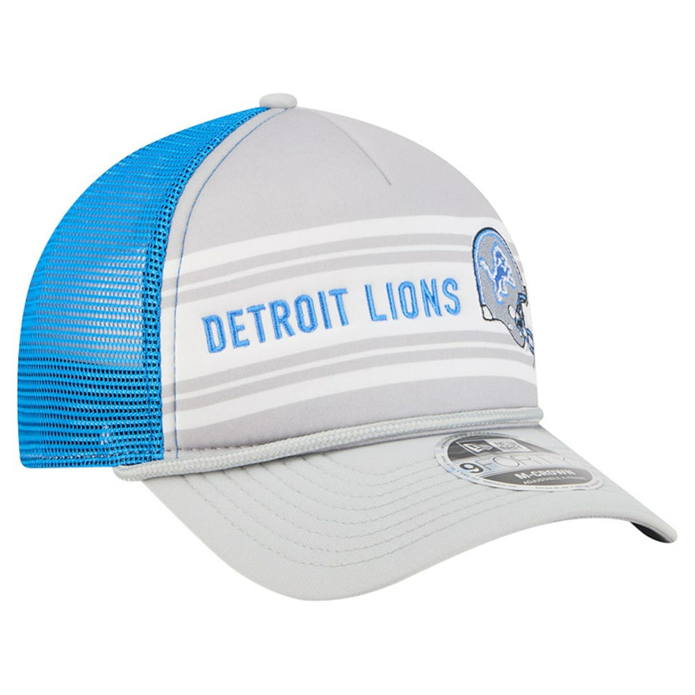 Detroit Lions New Era Linear A-Frame 9FORTY Adjustable Hat Gray - NFL