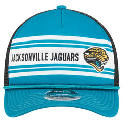 Jacksonville Jaguars New Era Throwback Linear A-Frame 9FORTY Adjustable Hat Teal - NFL