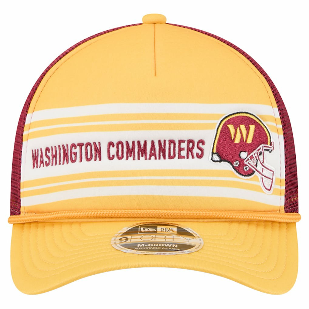 Washington Commanders New Era Linear A-Frame 9FORTY Adjustable Hat Gold - NFL