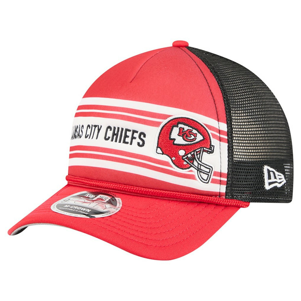 Kansas City Chiefs New Era Linear A-Frame 9FORTY Adjustable Hat Red - NFL
