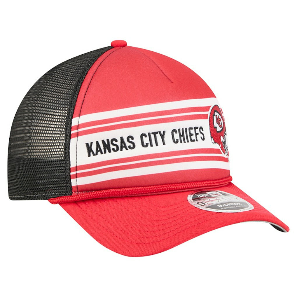 Kansas City Chiefs New Era Linear A-Frame 9FORTY Adjustable Hat Red - NFL