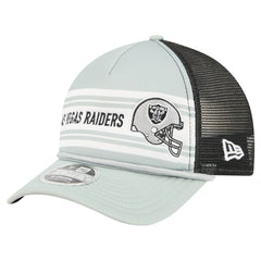 Las Vegas Raiders New Era Linear A-Frame 9FORTY Adjustable Hat Silver - NFL