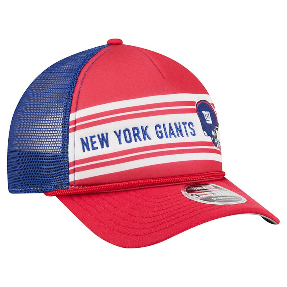 New York Giants New Era Linear A-Frame 9FORTY Adjustable Hat Red - NFL