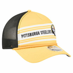 Pittsburgh Steelers New Era Linear A-Frame 9FORTY Adjustable Hat Gold - NFL