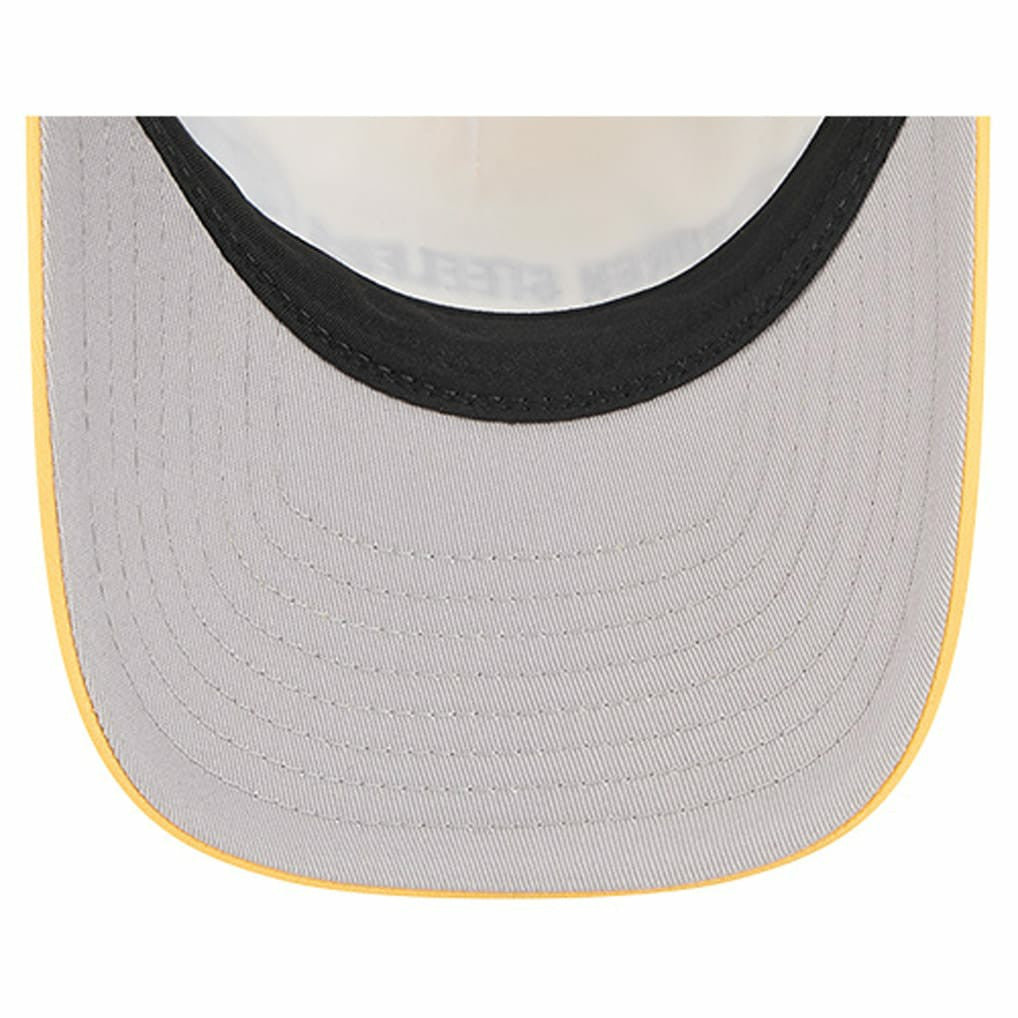 Pittsburgh Steelers New Era Linear A-Frame 9FORTY Adjustable Hat Gold - NFL