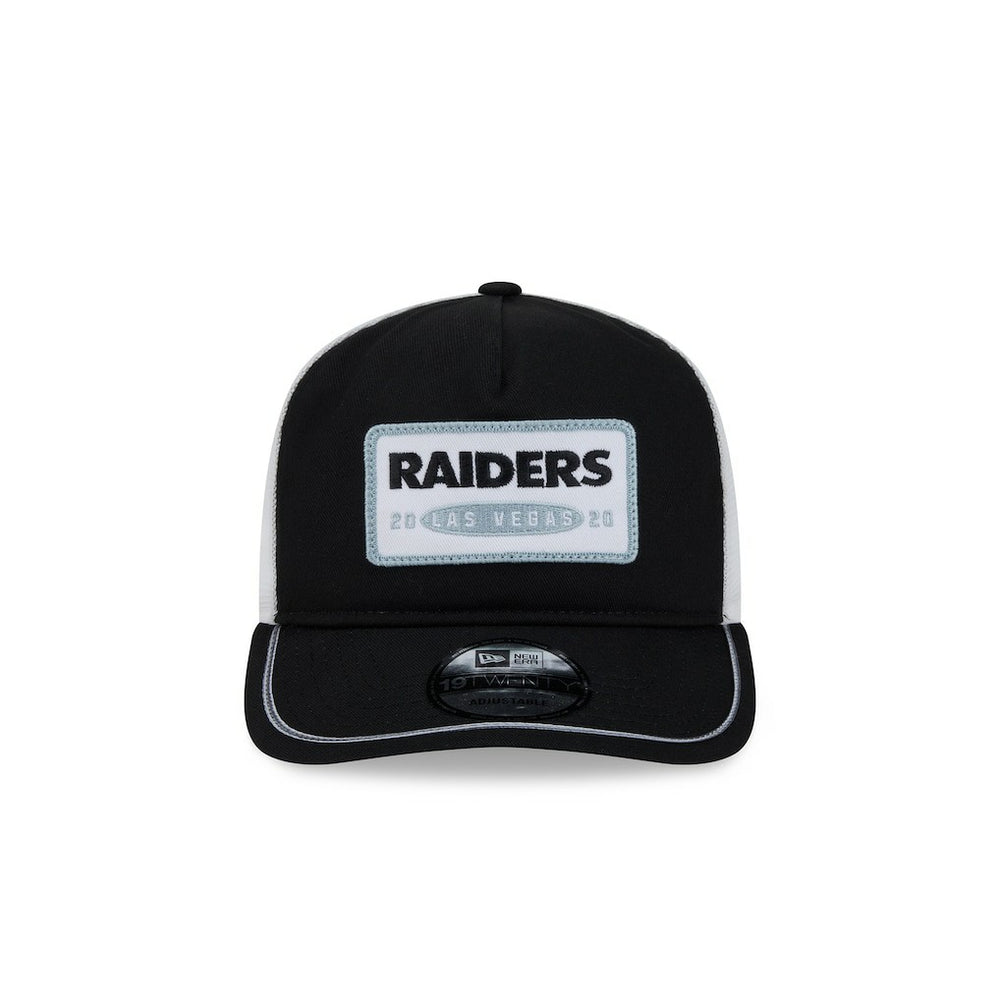 Las Vegas Raiders New Era Patch 19TWENTY Adjustable Hat Black/White - NFL