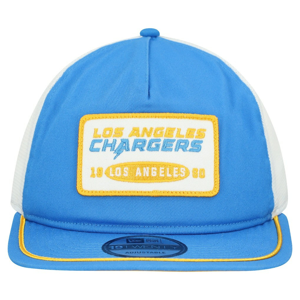 Los Angeles Chargers New Era Patch 19TWENTY Adjustable Hat Powder Blue/White - NFL