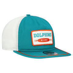 Miami Dolphins New Era Patch 19TWENTY Adjustable Hat Aqua/White - NFL