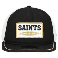 New Orleans Saints New Era Patch 19TWENTY Adjustable Hat Black/White - NFL