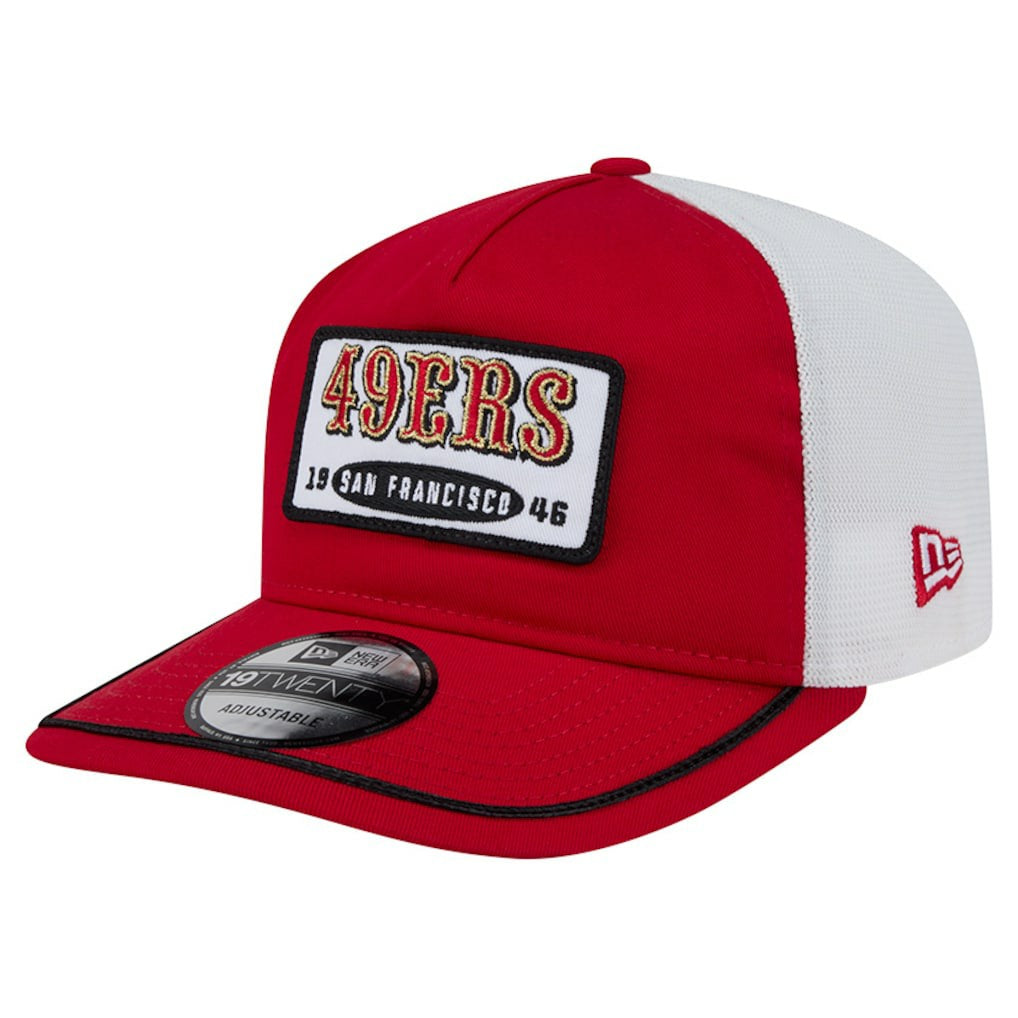 San Francisco 49ers New Era Patch 19TWENTY Adjustable Hat Scarlet/White - NFL