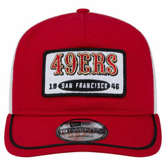 San Francisco 49ers New Era Patch 19TWENTY Adjustable Hat Scarlet/White - NFL
