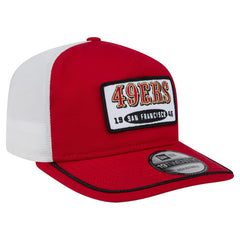 San Francisco 49ers New Era Patch 19TWENTY Adjustable Hat Scarlet/White - NFL