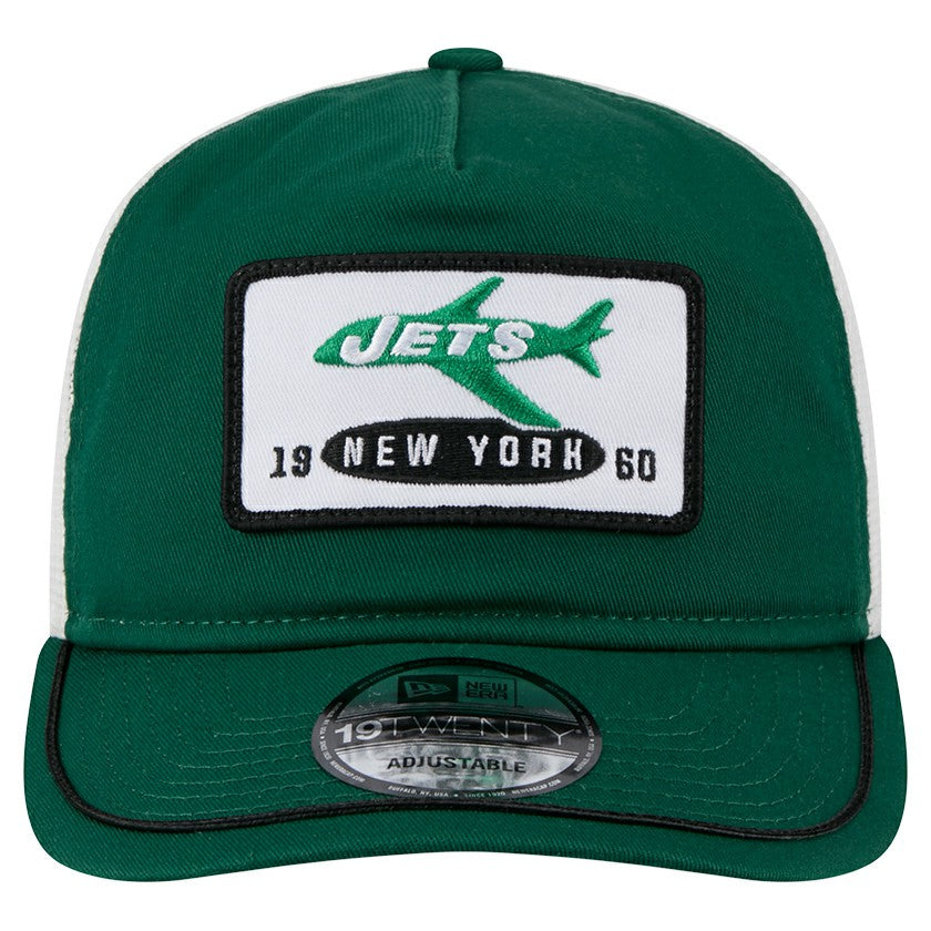 New York Jets New Era Patch 19TWENTY Adjustable Hat Green/White - NFL