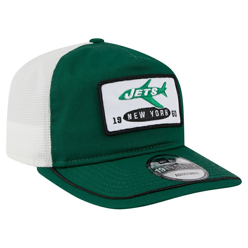 New York Jets New Era Patch 19TWENTY Adjustable Hat Green/White - NFL