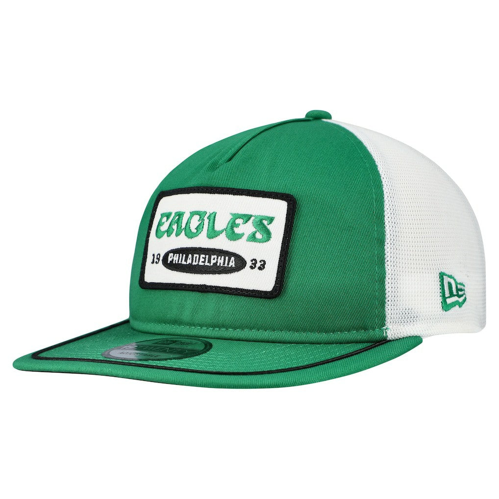 Philadelphia Eagles New Era Patch 19TWENTY Adjustable Hat Kelly Green/White - NFL