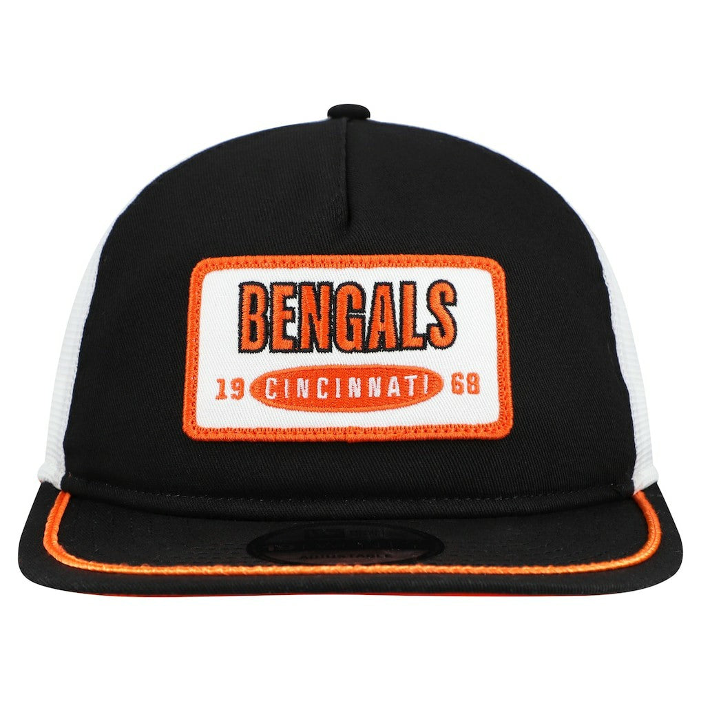 Cincinnati Bengals New Era Patch 19TWENTY Adjustable Hat Black/White - NFL