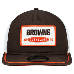 Cleveland Browns New Era Patch 19TWENTY Adjustable Hat Brown/White - NFL