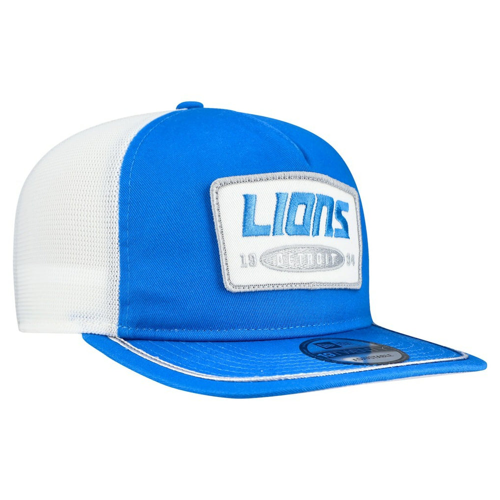 Detroit Lions New Era Patch 19TWENTY Adjustable Hat Blue/White - NFL