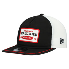 Atlanta Falcons New Era Patch 19TWENTY Adjustable Hat Black/White - NFL
