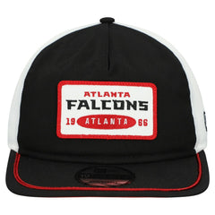 Atlanta Falcons New Era Patch 19TWENTY Adjustable Hat Black/White - NFL
