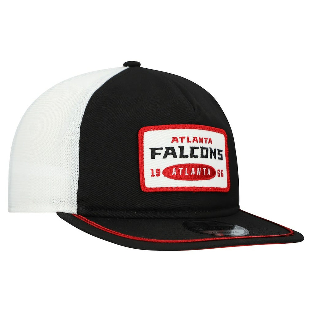 Atlanta Falcons New Era Patch 19TWENTY Adjustable Hat Black/White - NFL