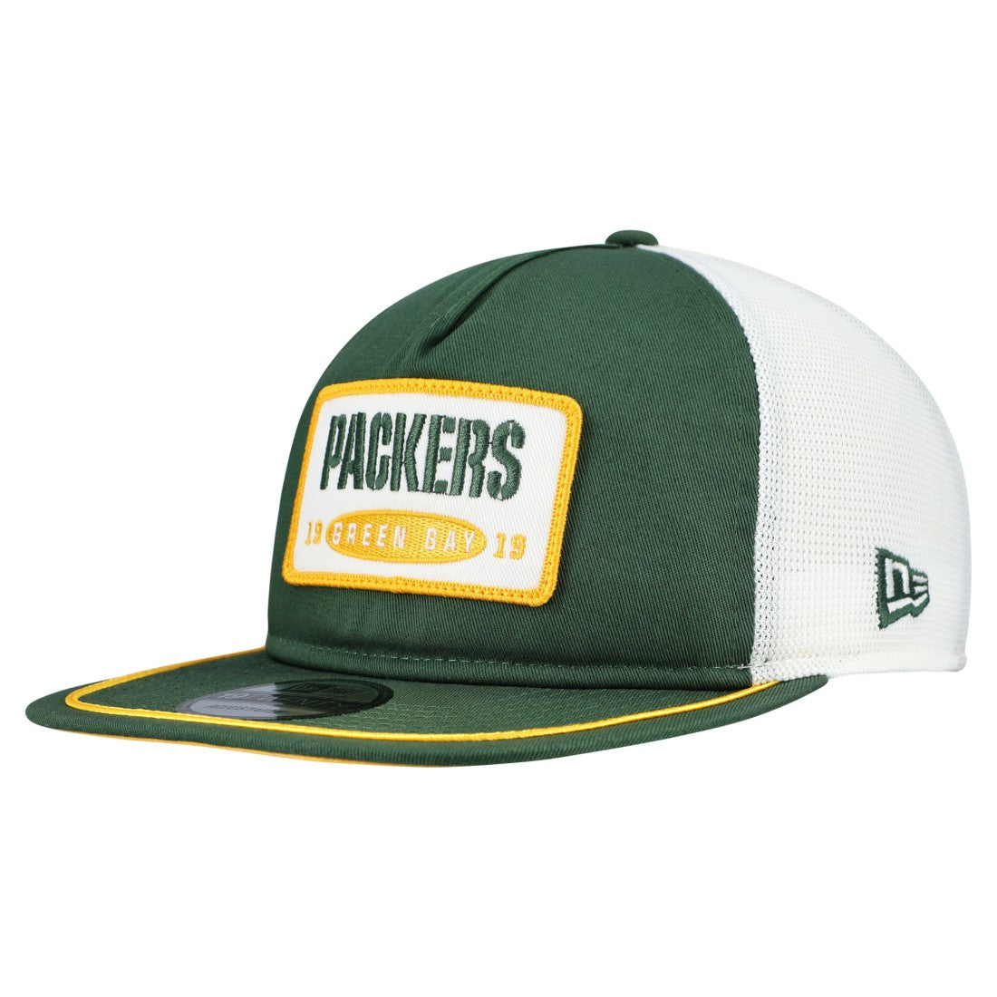 Green Bay Packers New Era Patch 19TWENTY Adjustable Hat Green/White - NFL