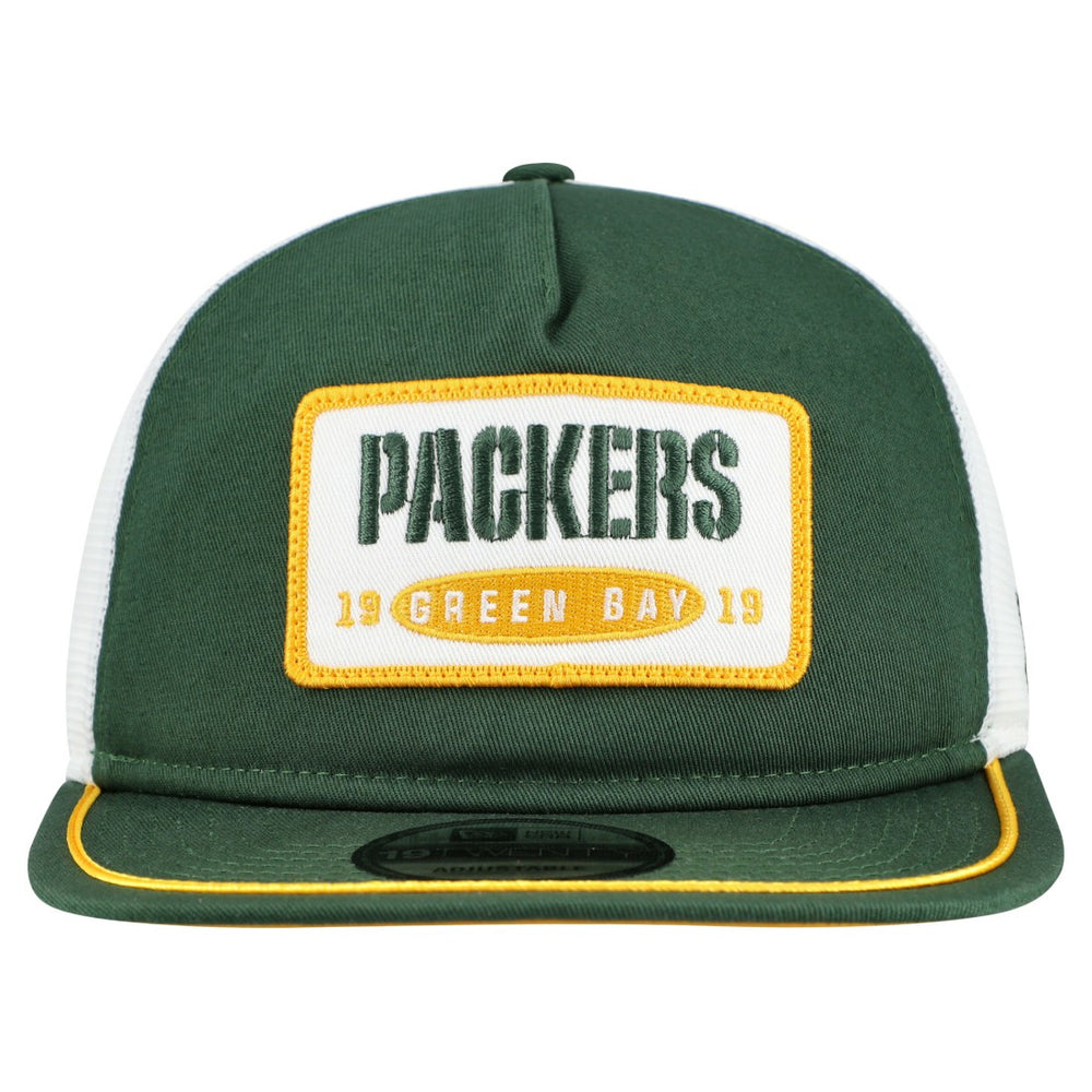 Green Bay Packers New Era Patch 19TWENTY Adjustable Hat Green/White - NFL