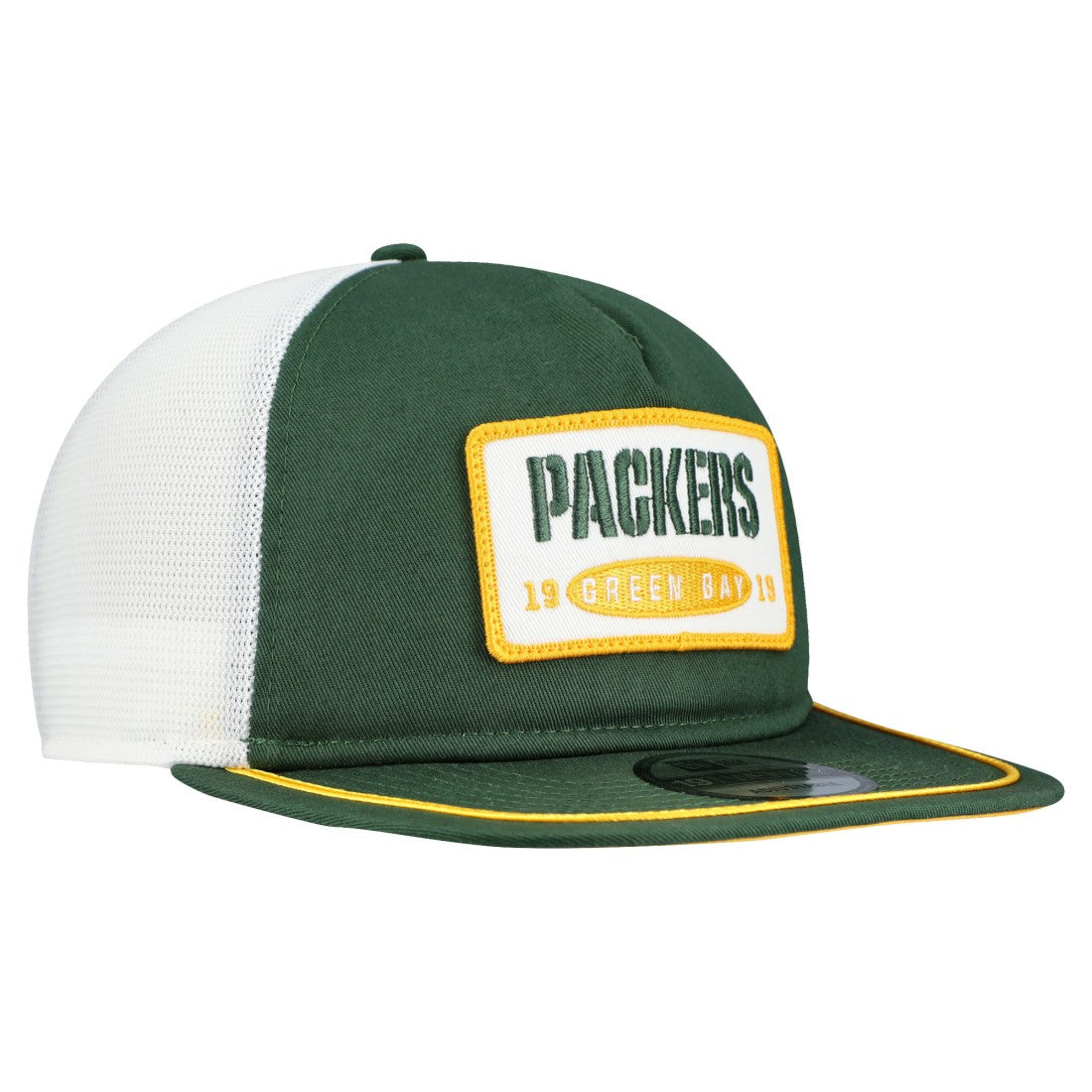 Green Bay Packers New Era Patch 19TWENTY Adjustable Hat Green/White - NFL