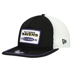 Baltimore Ravens New Era Patch 19TWENTY Adjustable Hat Black/White - NFL