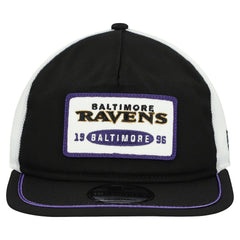Baltimore Ravens New Era Patch 19TWENTY Adjustable Hat Black/White - NFL