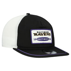 Baltimore Ravens New Era Patch 19TWENTY Adjustable Hat Black/White - NFL