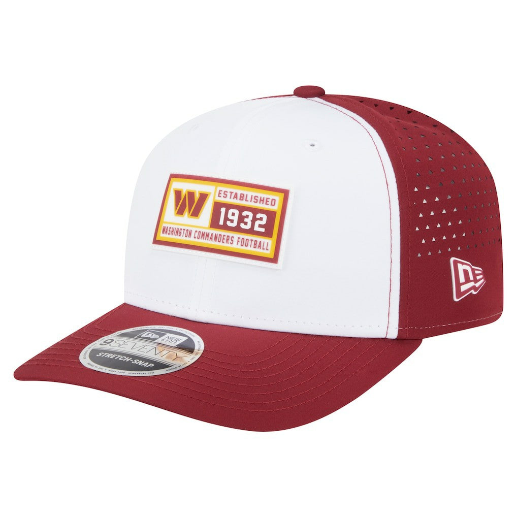 Washington Commanders New Era Established Patch 9SEVENTY Adjustable Hat White/Burgundy - NFL