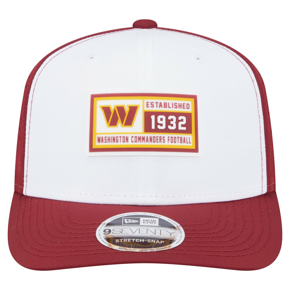 Washington Commanders New Era Established Patch 9SEVENTY Adjustable Hat White/Burgundy - NFL