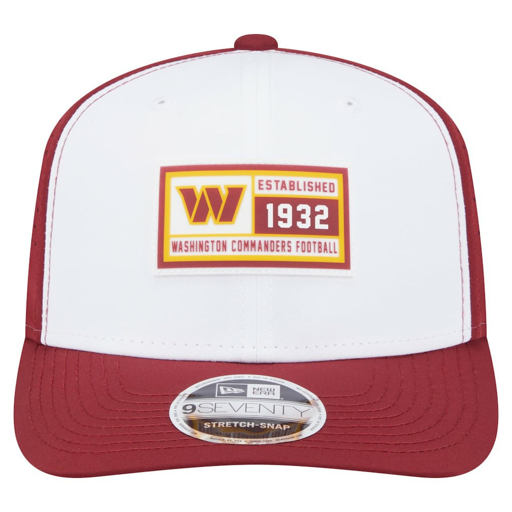 Washington Commanders New Era Established Patch 9SEVENTY Adjustable Hat White/Burgundy - NFL