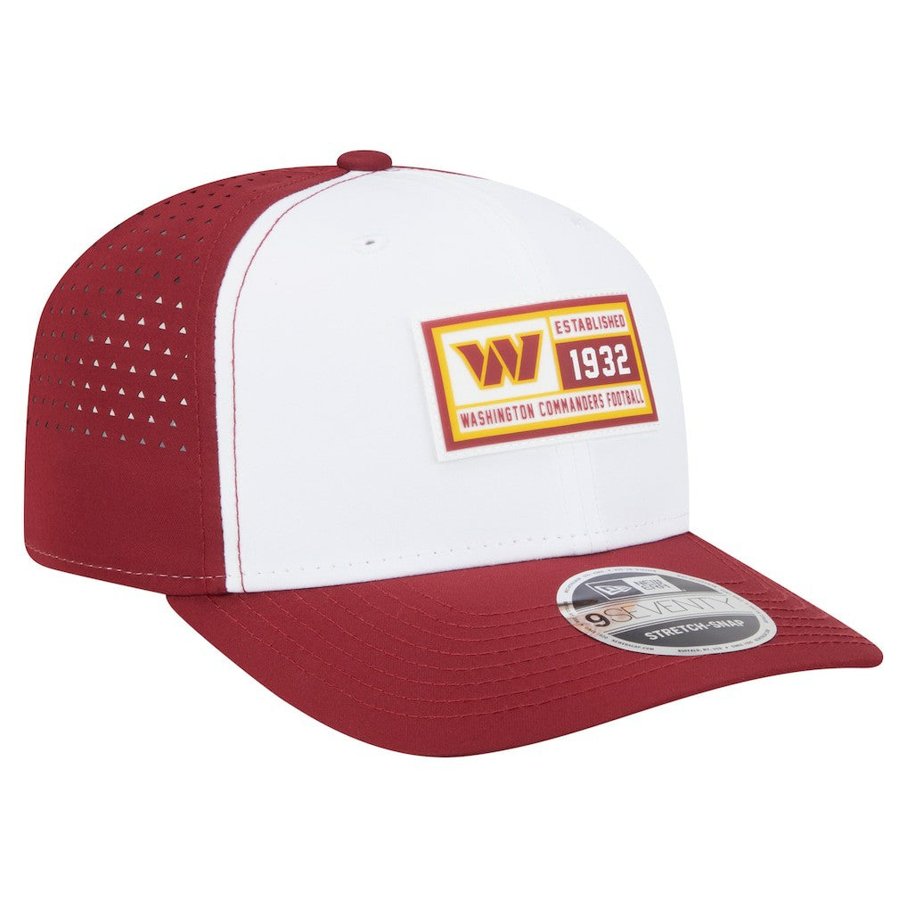 Washington Commanders New Era Established Patch 9SEVENTY Adjustable Hat White/Burgundy - NFL