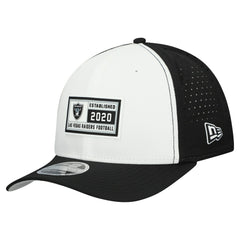 Las Vegas Raiders New Era Established Patch 9SEVENTY Adjustable Hat White/Black - NFL