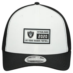 Las Vegas Raiders New Era Established Patch 9SEVENTY Adjustable Hat White/Black - NFL