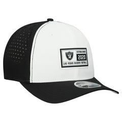Las Vegas Raiders New Era Established Patch 9SEVENTY Adjustable Hat White/Black - NFL