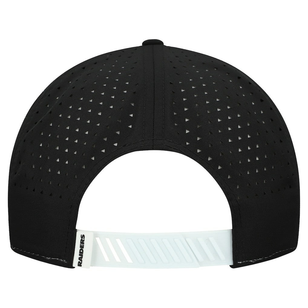 Las Vegas Raiders New Era Established Patch 9SEVENTY Adjustable Hat White/Black - NFL