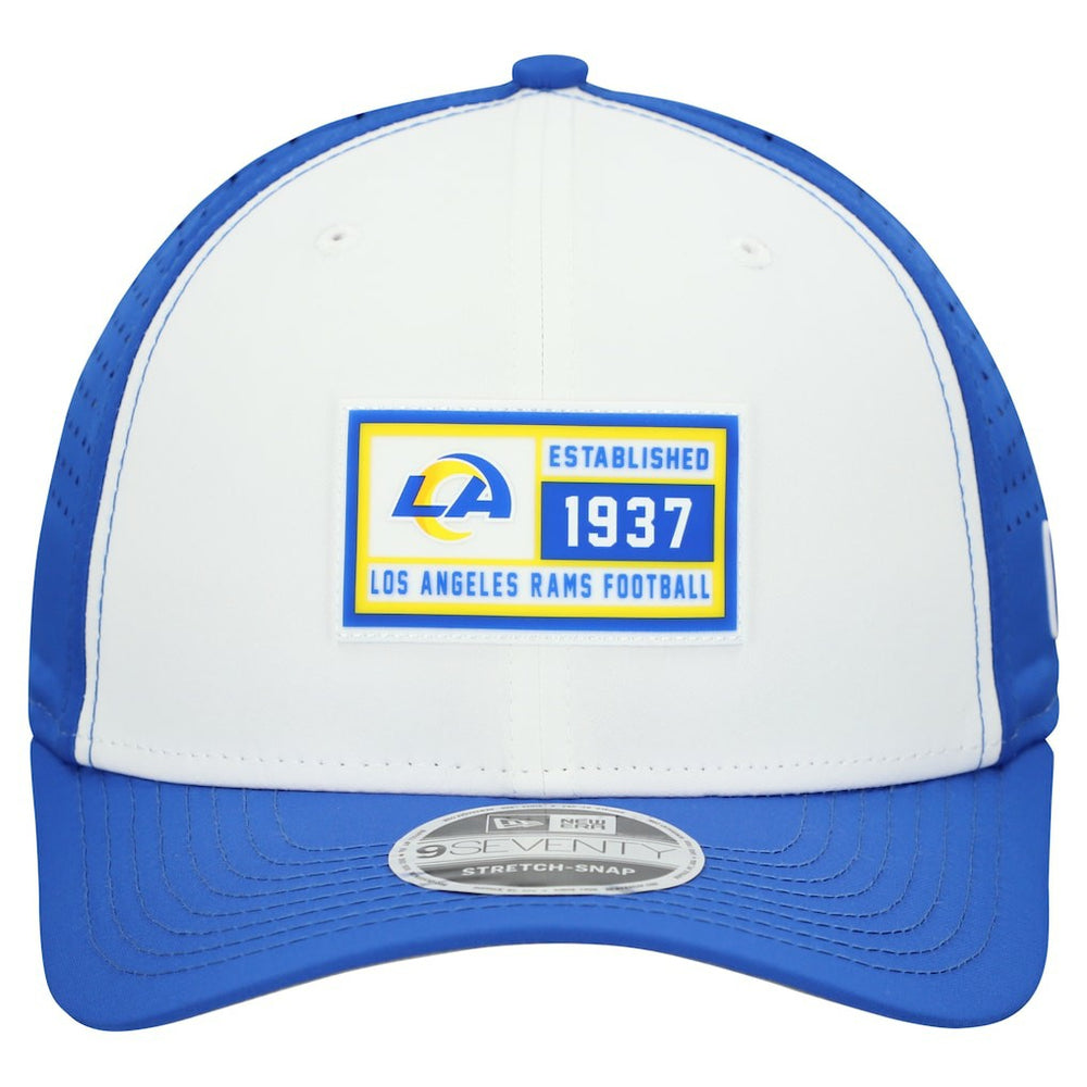 Los Angeles Rams New Era Established Patch 9SEVENTY Adjustable Hat White/Royal - NFL