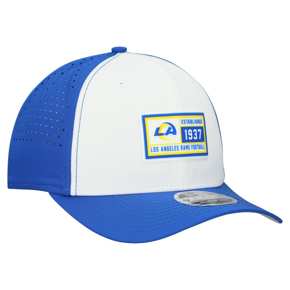 Los Angeles Rams New Era Established Patch 9SEVENTY Adjustable Hat White/Royal - NFL