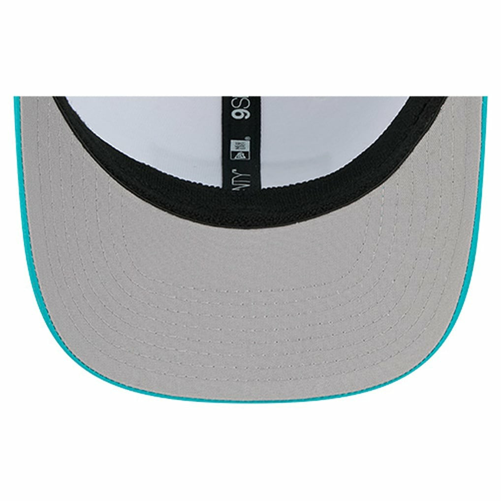 Miami Dolphins New Era Established Patch 9SEVENTY Adjustable Hat White/Aqua - NFL
