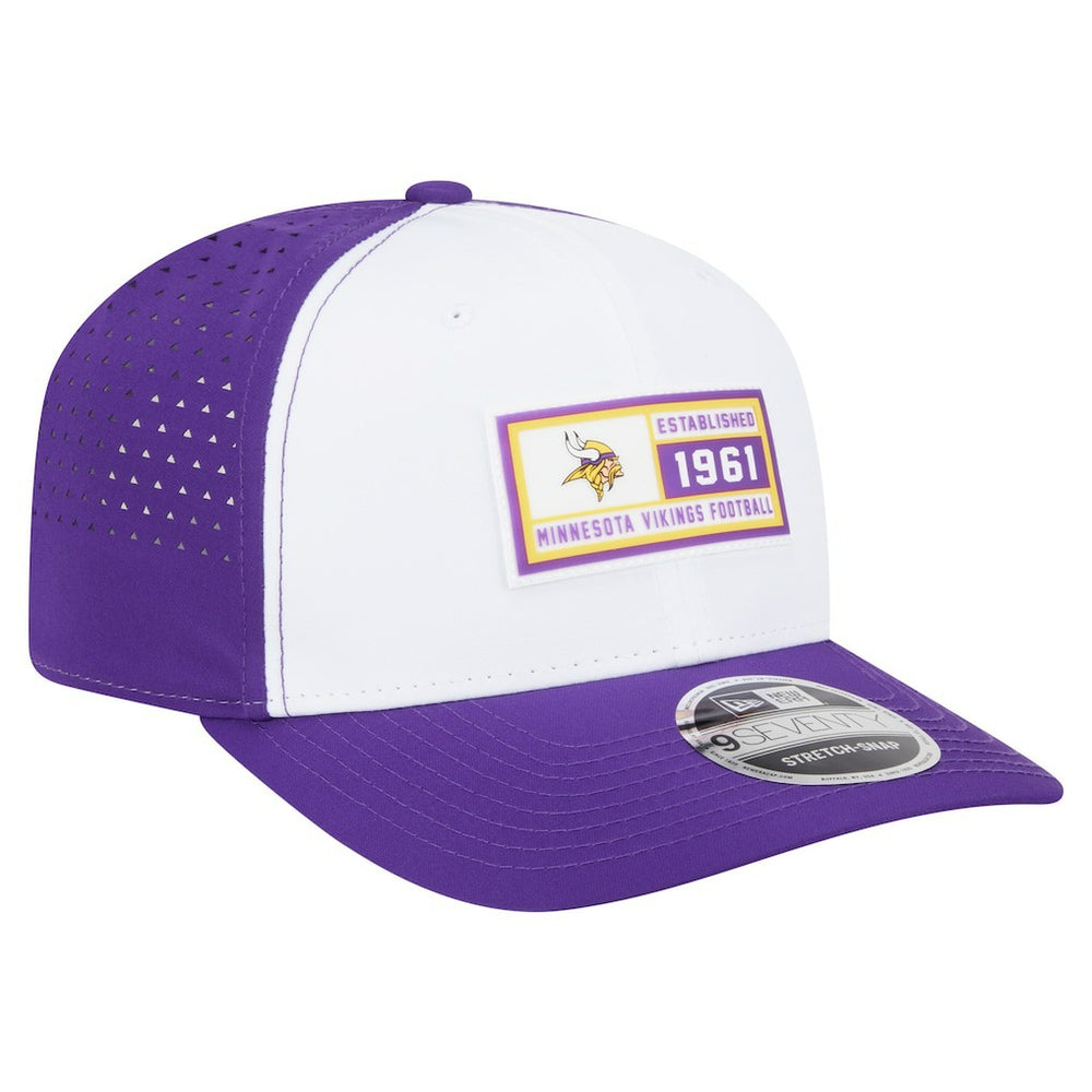 Minnesota Vikings New Era Established Patch 9SEVENTY Adjustable Hat White/Purple - NFL