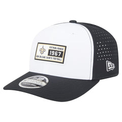New Orleans Saints New Era Established Patch 9SEVENTY Adjustable Hat White/Black - NFL