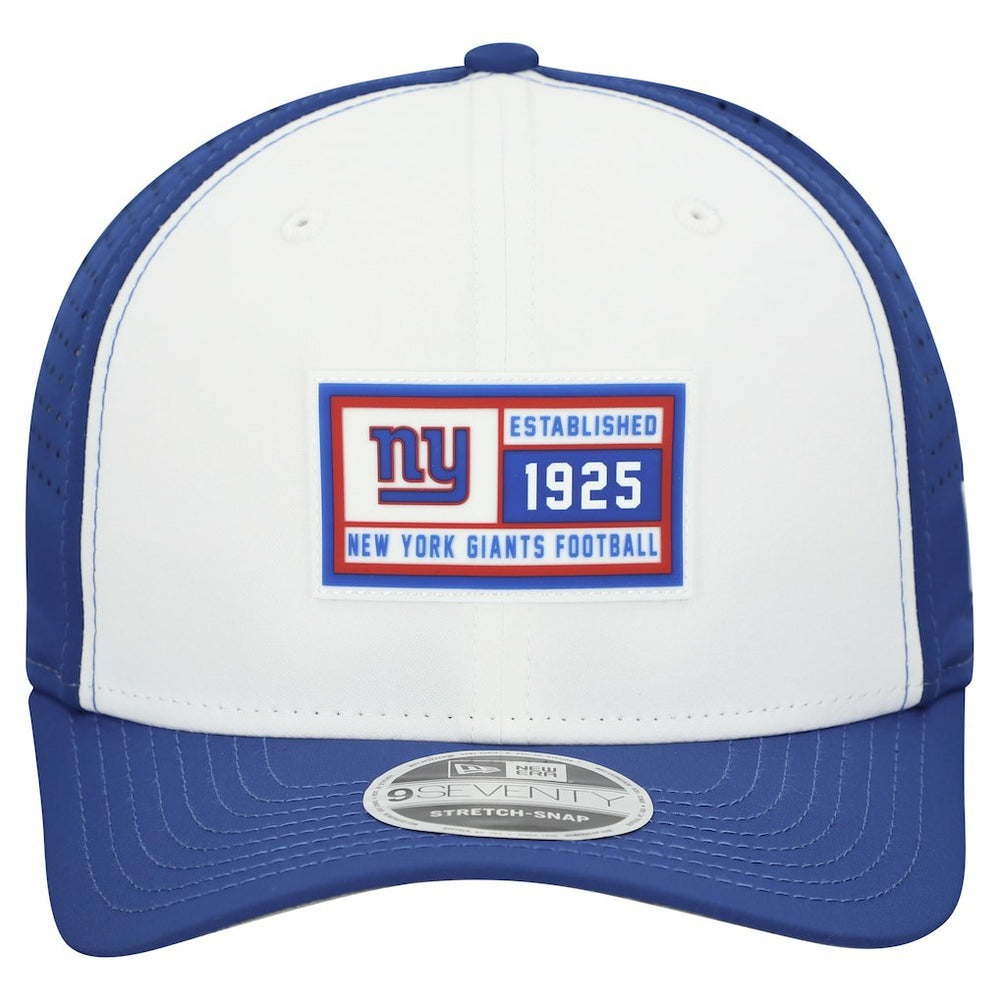 New York Giants New Era Established Patch 9SEVENTY Adjustable Hat White/Royal - NFL