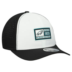 Philadelphia Eagles New Era Established Patch 9SEVENTY Adjustable Hat White/Black - NFL