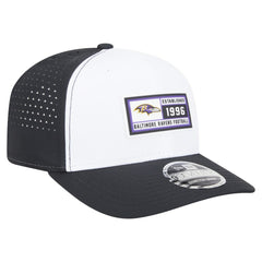 Baltimore Ravens New Era Established Patch 9SEVENTY Adjustable Hat White/Black - NFL