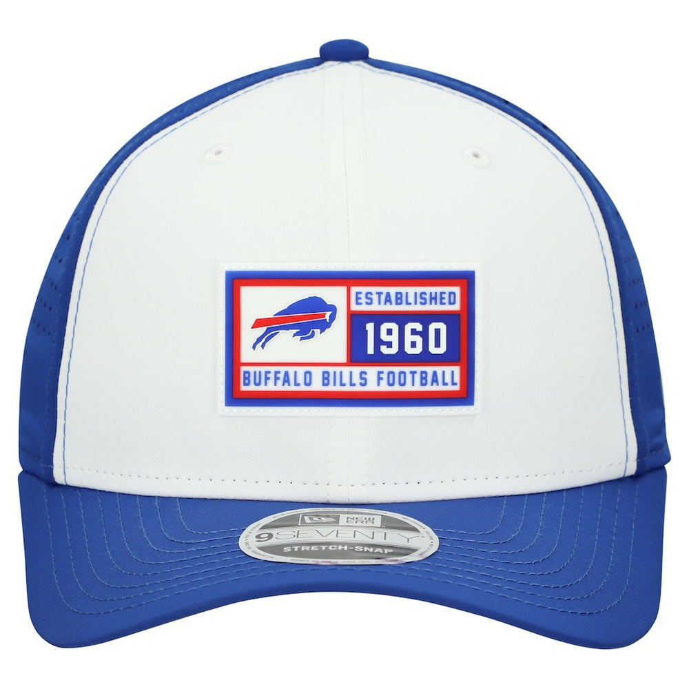 Buffalo Bills New Era Established Patch 9SEVENTY Adjustable Hat White/Royal - NFL